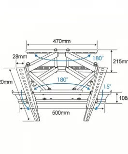 Alternative view of TB TV wall mount TB-43P 26-55 55kg VESA 400x400