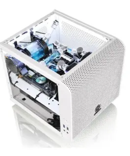 Thermaltake кутия за компютър Core V1 MiniITX Window - Snow Edition