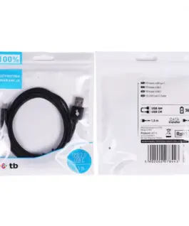 Alternative view of TB кабел USB - USB C 1.5 m черен tape