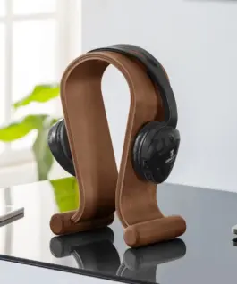 Maclean слушалки Stand Wooden Nut Color MC-815W