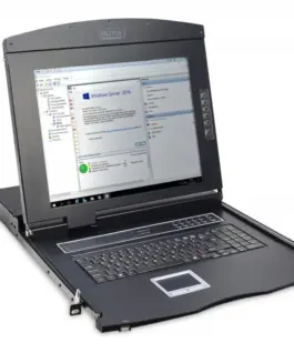 Digitus LCD Console 17inch KVM touchpad US keyboard