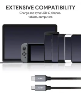 AUKEY CB-CD6 Ultrafast оплетка Quick Charge USB C – USB C 2m