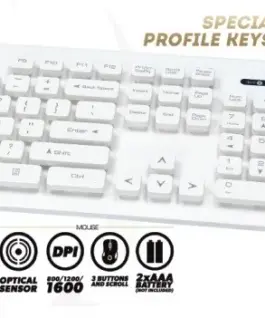 Alternative view of Rebeltec Wirelessкомплект клавиатура + мишка бялrun