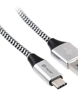 Tracer кабел USB 2.0 Type-C male - C male 10m черен-silver