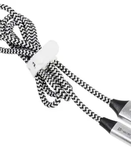 Alternative view of Tracer кабел USB 2.0 Type-C male - C male 1,0m черен-silver