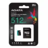 Adata памет card microSD Premier Pro 512 GB UHS1 U3 V30 A2 + адаптер