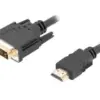 Lanberg кабел HDMI(M)-DVI-D(M) CA-HDDV-10CC-0018-BK 1.8 M черен