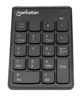 Manhattan Keypad wireless numeric asynchronous 18 keys черен