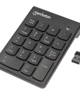 Manhattan Keypad wireless numeric asynchronous 18 keys черен