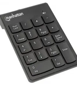 Manhattan Keypad wireless numeric asynchronous 18 keys черен