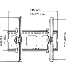 ART TV holder LCD/LED/PLAZMA LCD 32-100 100KG AR-08 vertical adjustment