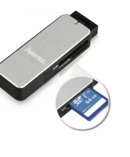 Hama Card reader SD/microSD USB 3.0 silver