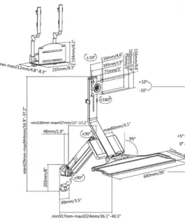 Maclean Monitor And клавиатура Wall Mount MC-838
