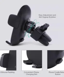Alternative view of AUKEY HD-C48 Phone Holder for Car Air Vent | 360° rotating and pivoting ball joint