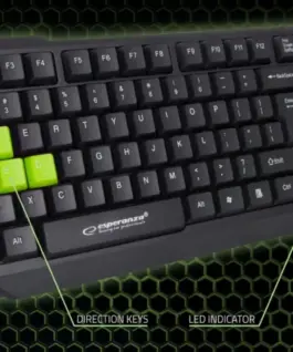 Alternative view of Esperanza Usb gaming клавиатура aspis зелен