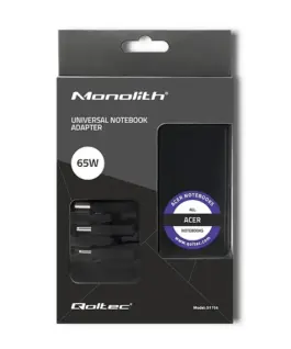 Qoltec Power адаптер designed for Acer 65W 3plugs