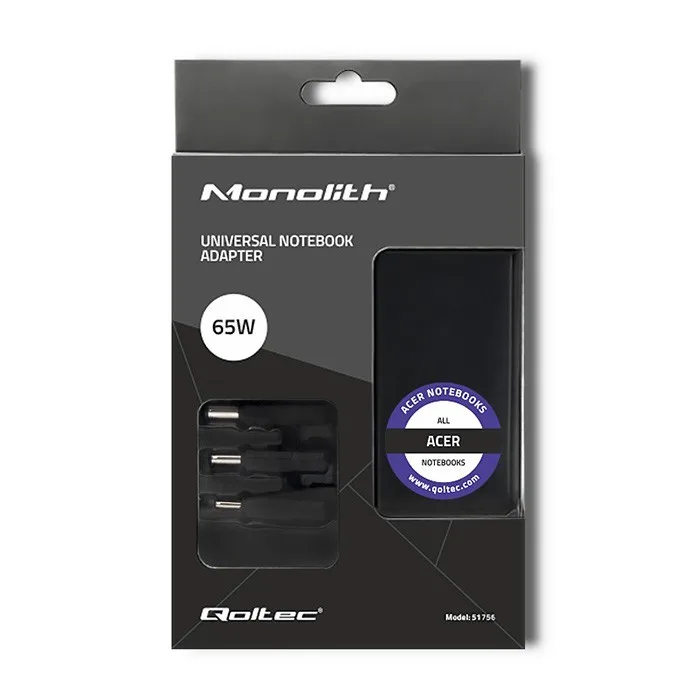 Qoltec Power адаптер designed for Acer 65W 3plugs - Image 3
