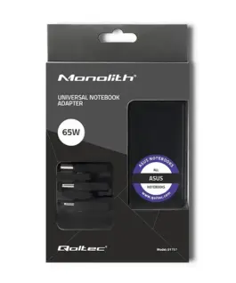 Qoltec Power адаптер designed for Asus 65W 3plugs