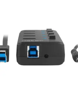 Natec USB Hub 4 Mantis 2 USB 3.0 ports with switch + захранващ блок