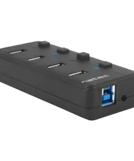 Natec USB Hub 4 Mantis 2 USB 3.0 ports with switch + захранващ блок