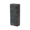 Natec USB Hub 4 Mantis 2 USB 3.0 ports with switch + захранващ блок