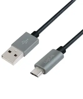 Alternative view of LogiLink Sync and кабел за зареждане USB-A to Micro-B male 2m