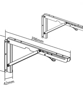 Maclean Wall-Mounted Folding Shelf Bracket MC-876