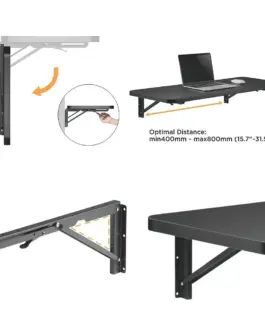 Maclean Wall-Mounted Folding Shelf Bracket MC-876