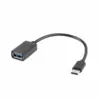 Lanberg адаптер USB C(M)-USB-A (F)2.0 0.15M OTG черен