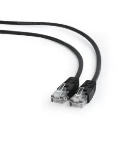 Gembird Patch cord cat. 5E molded strain relief 50u plugs 1 m черен