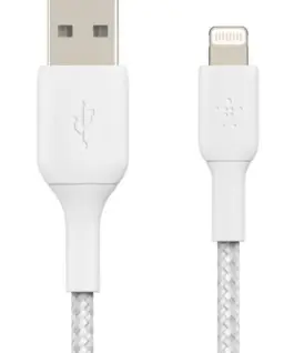 Belkin кабел оплетка USB-Lightning 1m бял