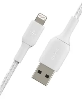 Belkin кабел оплетка USB-Lightning 1m бял