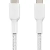 Belkin кабел оплетка usb-c lgihtnint 1m бял