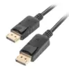 Lanberg кабел DisplayPort M/M 4K 3M черен