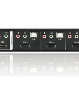 Alternative view of ATEN 4-Port USB HDMI/Audio KVMP Switch CS1794-AT-G