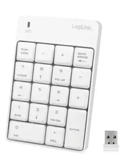 LogiLink Wireless kaypad 2.4GHz бял