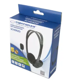 Alternative view of Esperanza Słuchawki stereo z mikrofonem i regulacją głośności EH102
