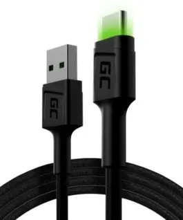 Green Cell кабел GCRay USB - USB-C 120cm LED backlight