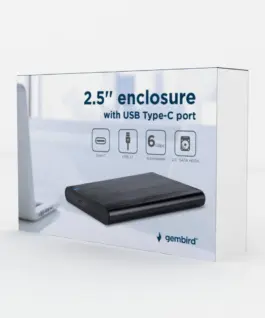 Gembird USB 3.1 2.5 Enclosure черен