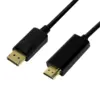 LogiLink DisplayPort кабел 1.2 to HDMI 1.4 черен 1m