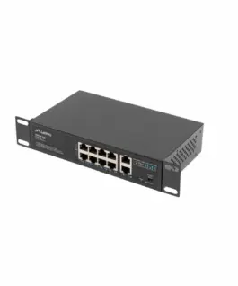 Lanberg Swich 8X100MB POE+/2X 1GB rack RSFE-8P-2GE-12