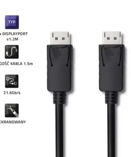 Alternative view of Qoltec DisplayPort v1.2 male, 4K, 1.5m