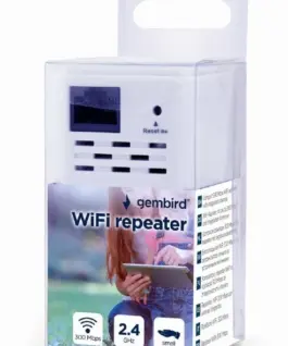 Gembird Wi-Fi repeater 300Mbps бял