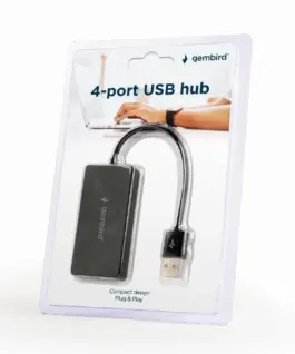 Alternative view of Gembird USB 4port Hub черен
