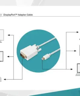 Digitus кабел DisplayPort 1.1a mini DP-DVI tyPA MM 2.0m