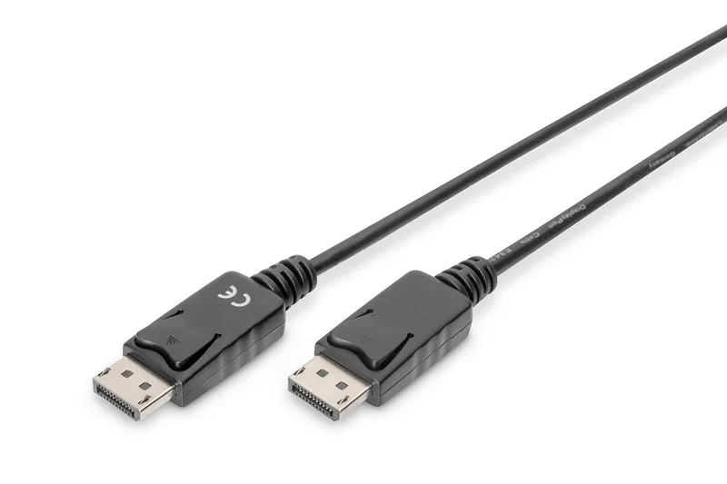 Digitus кабел за връзка DisplayPort with snaps 1080p 60Hz FHD Type DP / DP M / M черен