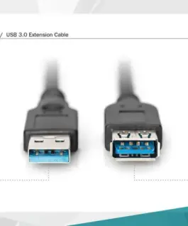 Digitus USB 3.0 удължителен кабел, A/M - A/F 1,8m - Image 3