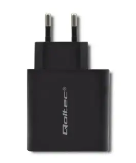 Qoltec зарядно | 45W | 5-20V | 2.25-3A | USB typ C PD | USB | черен