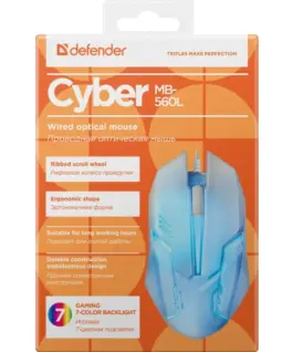 Alternative view of Defender Optical мишка CYBER MB560L бял