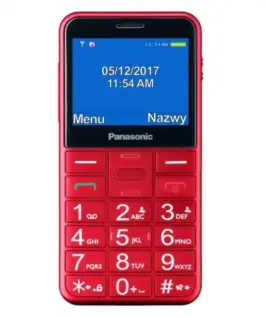 Alternative view of Panasonic Senior mobile phone KX-TU155 червен